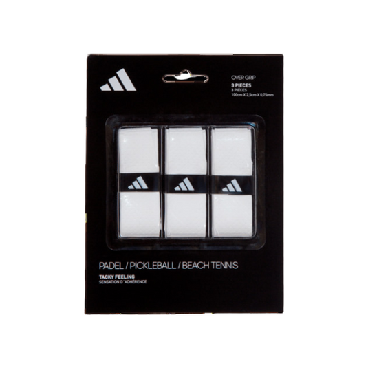 Adidas Set of padel overgrips 3 units white - TheDistrictPadelClub
