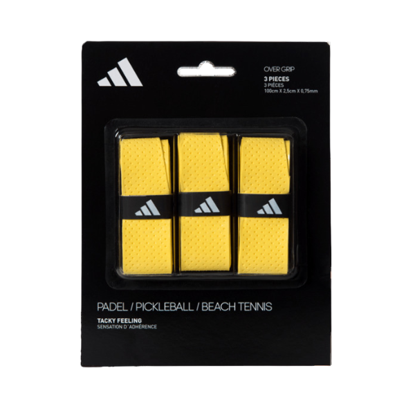 Adidas Set of padel overgrips 3 units yellow - TheDistrictPadelClub