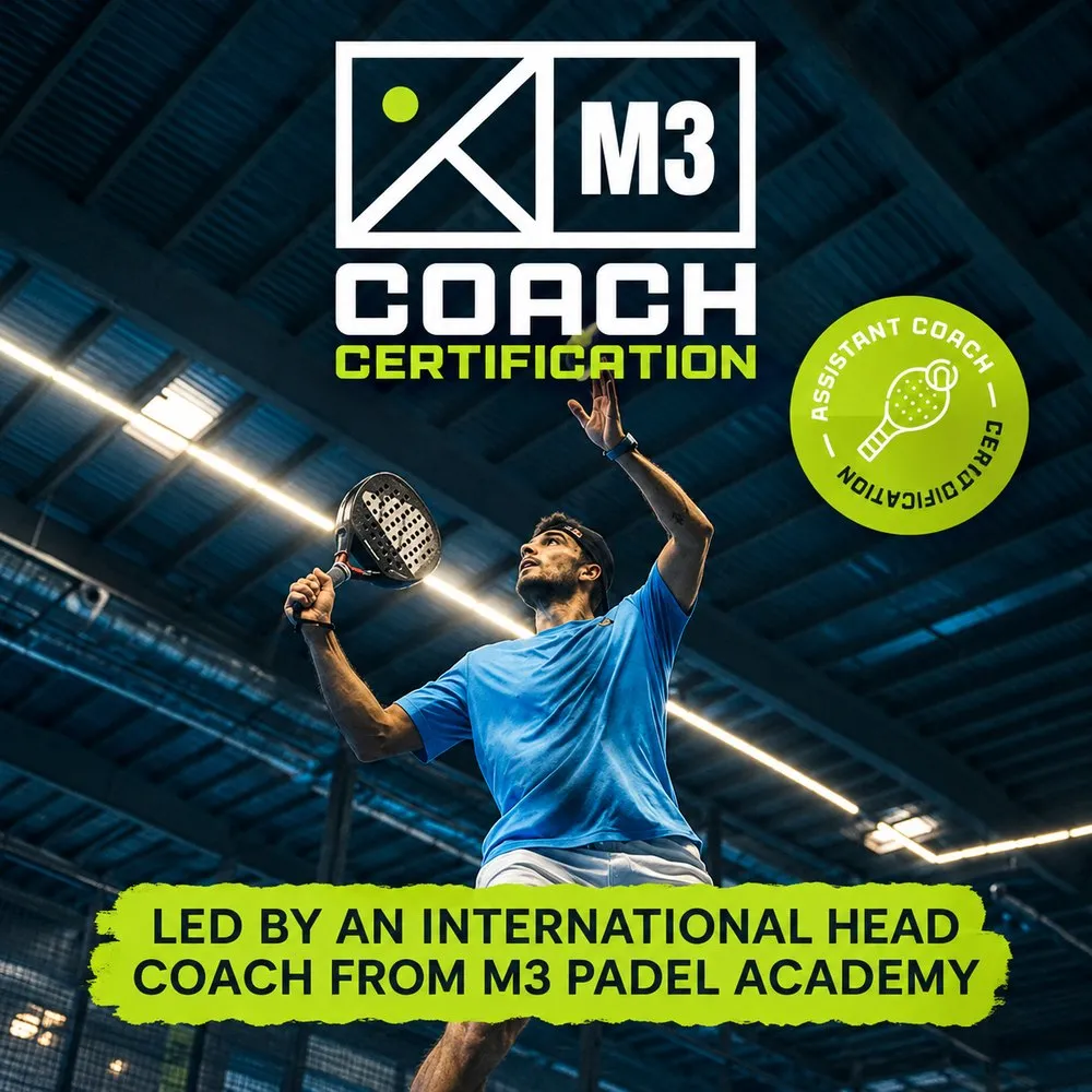 M3 Assistant Coach Certification Level 1 at The District, led by an international head coach from M3 Padel Academy