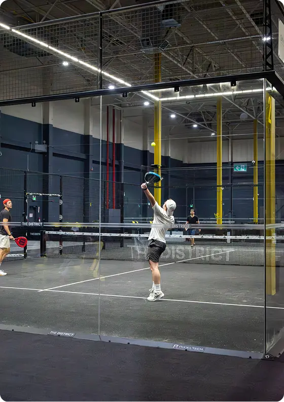 Padel match at The District